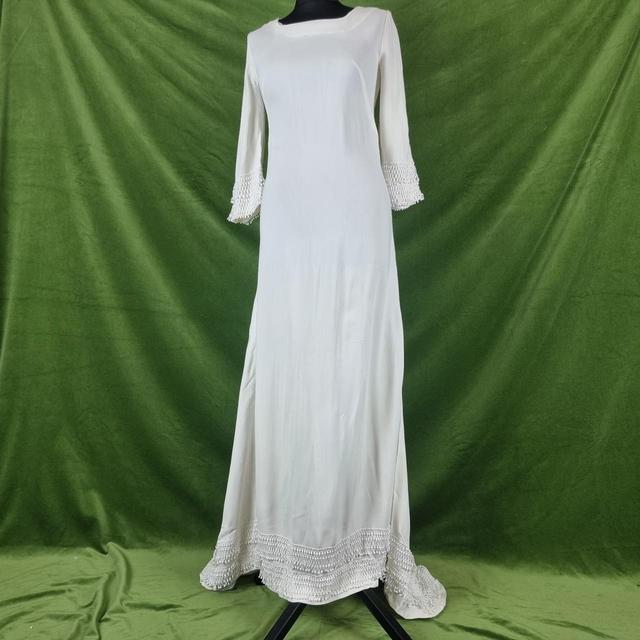 Vintage Women's A-line Dress - White - 10 on Productcaster.