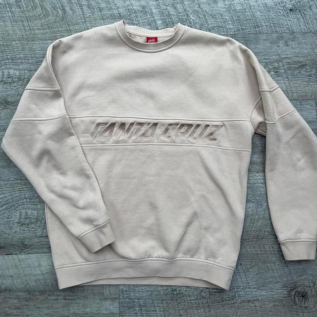 Santa Cruz Women's Sweatshirt - Cream/Tan - M on Productcaster.