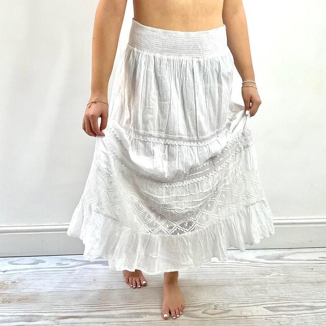 Women's Maxi Skirt - White - UK 14 on Productcaster.