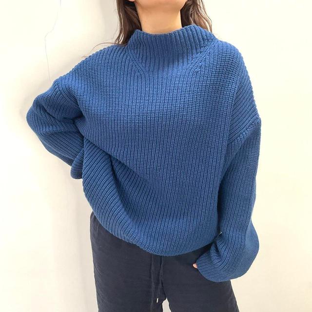 Zara Women's Jumper - Blue - XL on Productcaster.