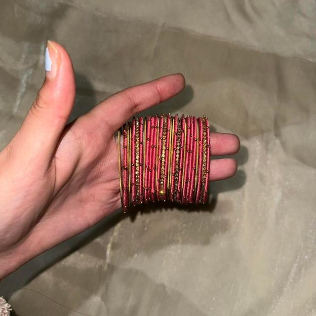 Women's Bracelet - Pink/Gold on Productcaster.