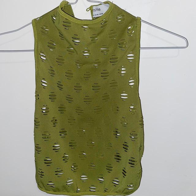 Bershka Women's Vest - Green - XS on Productcaster.