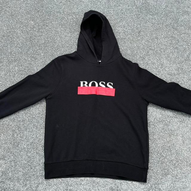 Hugo Boss Kids' Hoodie - Black/Red on Productcaster.