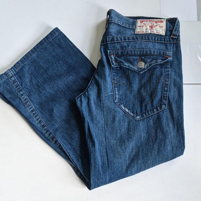 True Religion Men's Distressed Jeans - Blue - 36" on Productcaster.