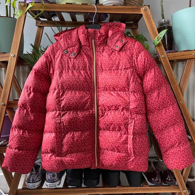 Preloved Women's Puffer Jacket - Red on Productcaster.