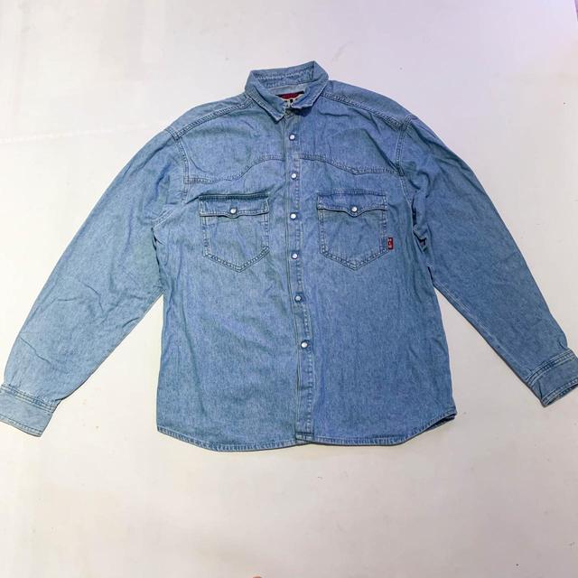 Vintage Men's Shirt - Blue - L on Productcaster.