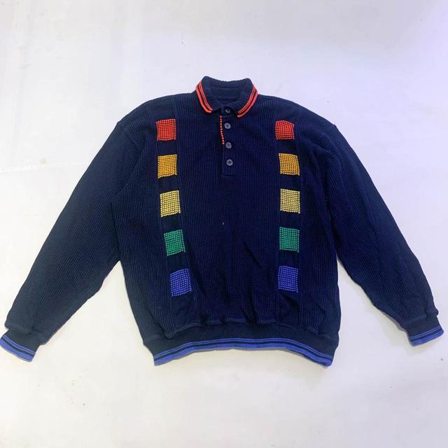 Carlo Colucci Men's Jumper - Navy - XXL on Productcaster.