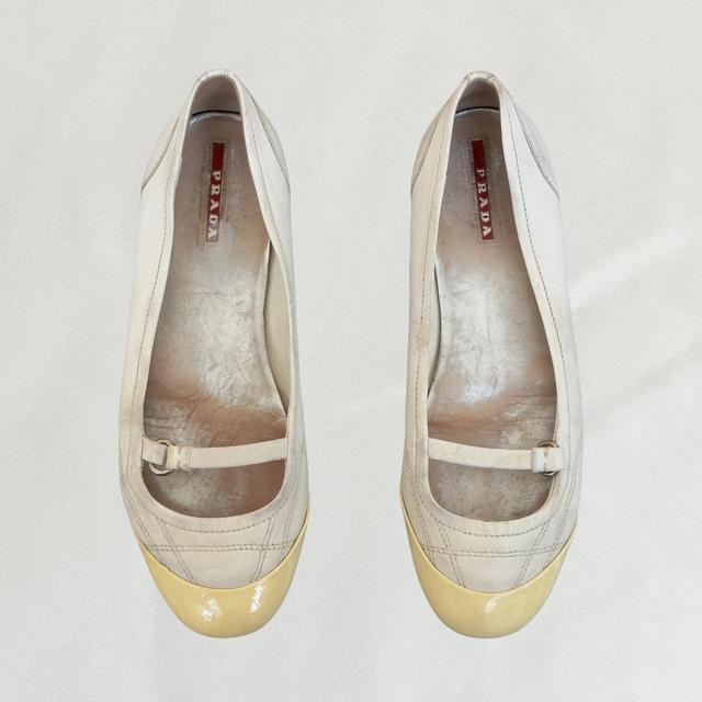 Prada Women's Ballet shoes - White/Cream - UK 6 on Productcaster.