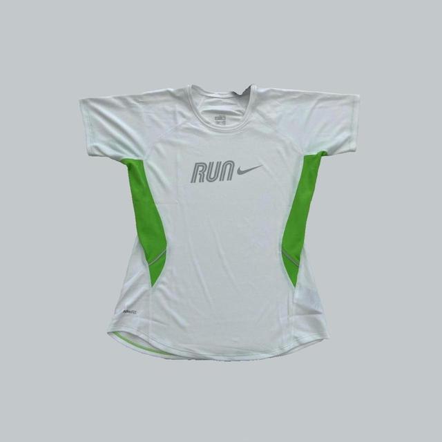 Nike Women's T-shirt - White/Green - M on Productcaster.