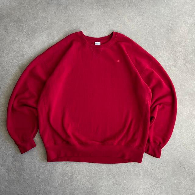 Russell Athletic Men's Sweatshirt - Red - 3XL on Productcaster.