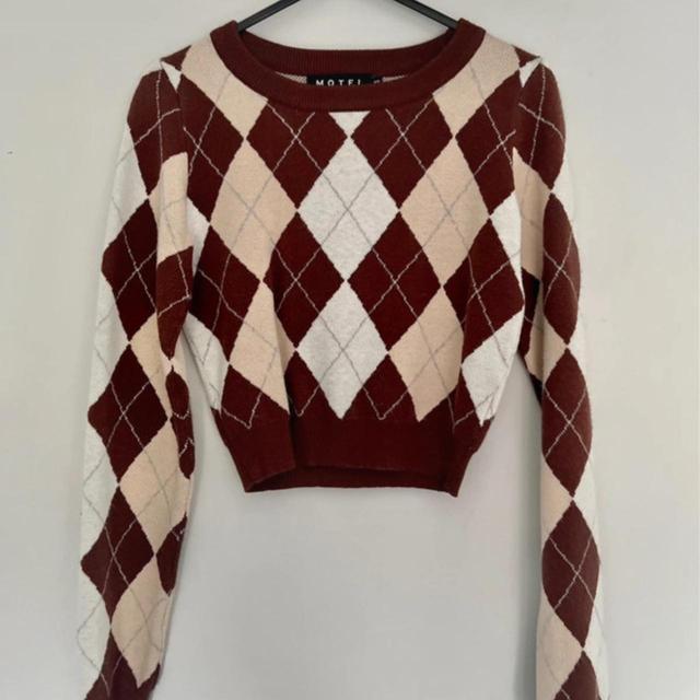 Motel Women's Jumper - Brown/Cream - 8 on Productcaster.