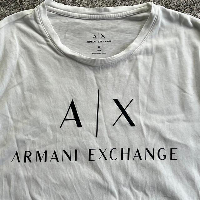 Armani Exchange Men's T-shirt - White/Black - M on Productcaster.