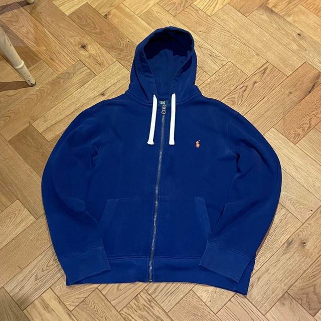 Polo Ralph Lauren Men's Hoodie - Blue/Red - L on Productcaster.