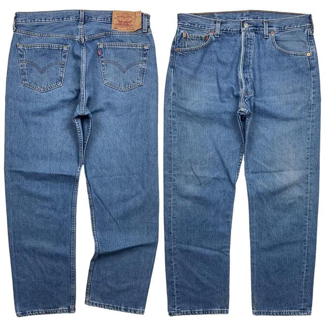 Levi's Men's High waisted Embroidered Jeans - Blue - 36" on Productcaster.