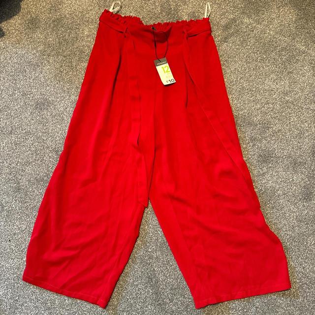 Primark Women's Trousers - Red - UK 12 on Productcaster.