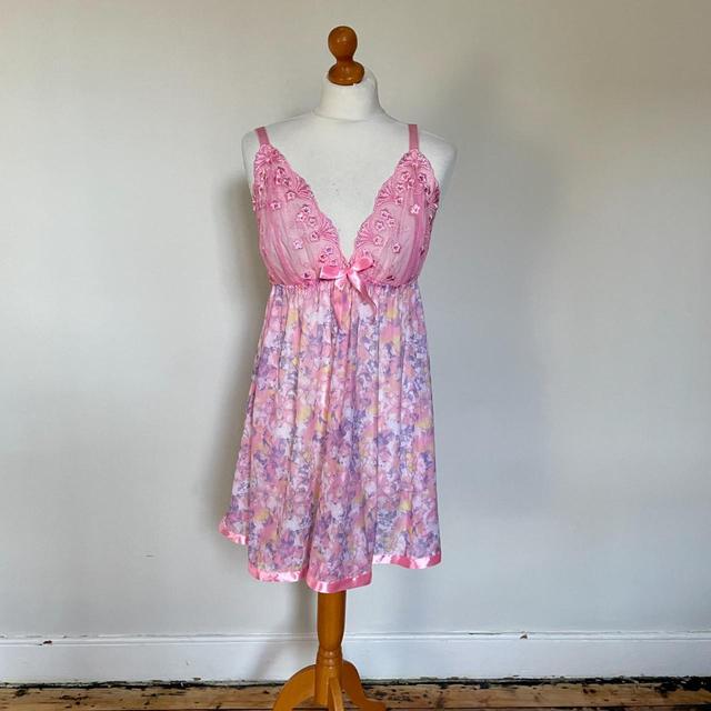 Vintage Women's Slip Dress - Pink - 16 on Productcaster.