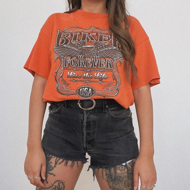 Vintage Women's T-shirt - Orange - L on Productcaster.