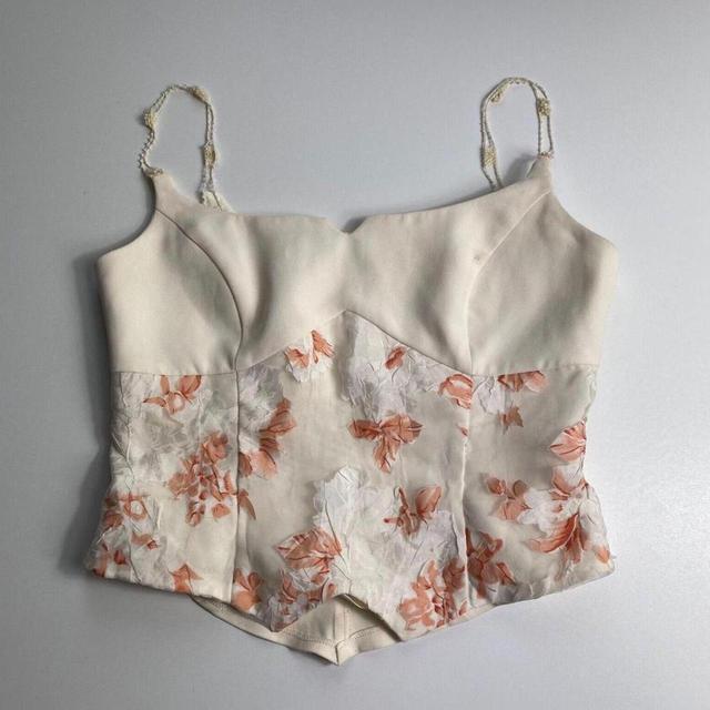 La Senza Women's Crop top - Cream/Pink - 10 on Productcaster.