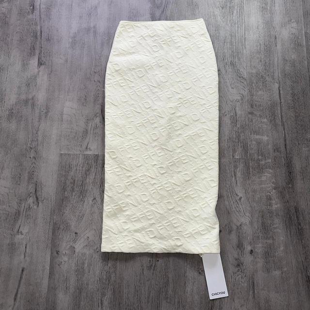 Women's Midi Skirt - Cream - S on Productcaster.