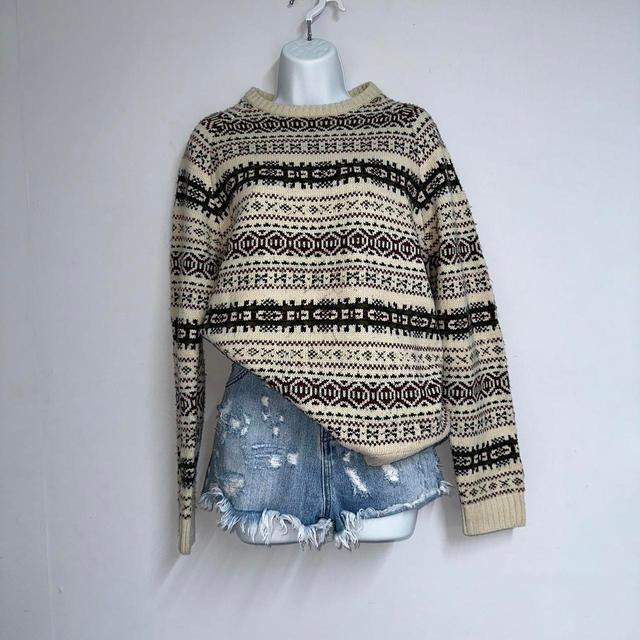 Vintage Men's Jumper - Cream - S on Productcaster.