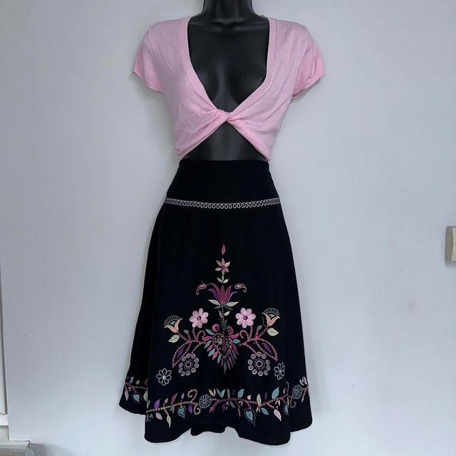 New Look Women's Special Occasion Skirt - Black/Pink - UK 10 on Productcaster.