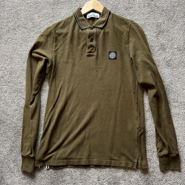 Stone Island Men's Polo shirt - Khaki - S on Productcaster.