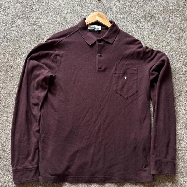 Stone Island Men's Polo shirt - Purple - L on Productcaster.