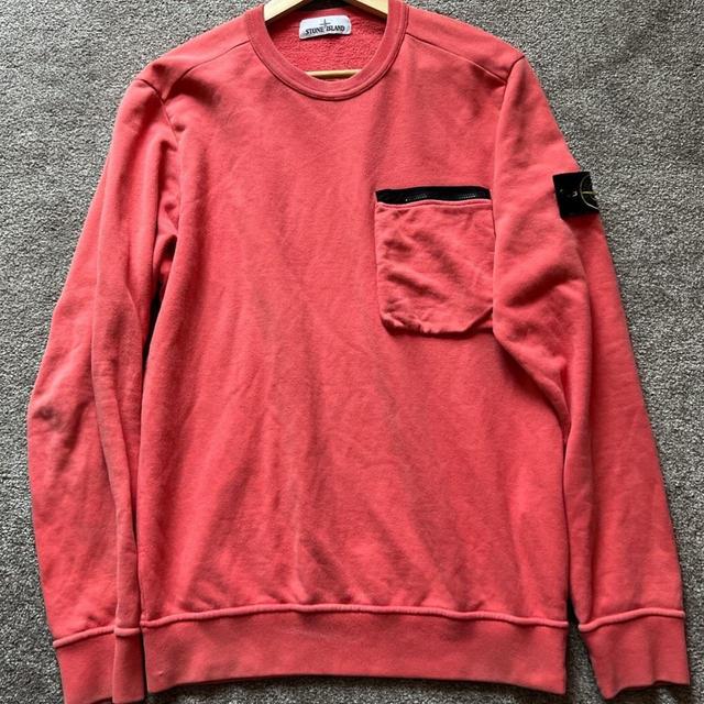 Stone Island Men's Jumper - Pink - M on Productcaster.