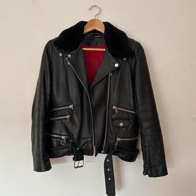 The Kooples Women's Leather Jacket - Black - S on Productcaster.