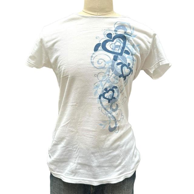 Vintage Women's T-shirt - White/Blue - 8 on Productcaster.