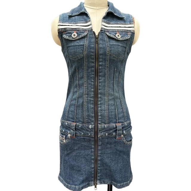 Vintage Women's A-line Dress - Blue - 6 on Productcaster.