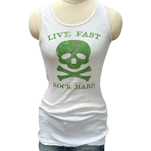 Hard Rock Cafe Women's Vest - White/Multi - 10 on Productcaster.