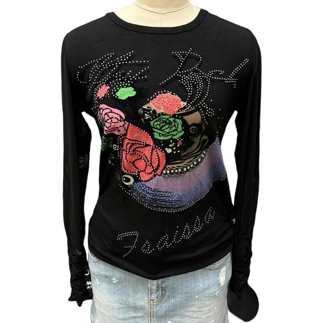 Vintage Women's T-shirt - Black/Multi - 10 on Productcaster.