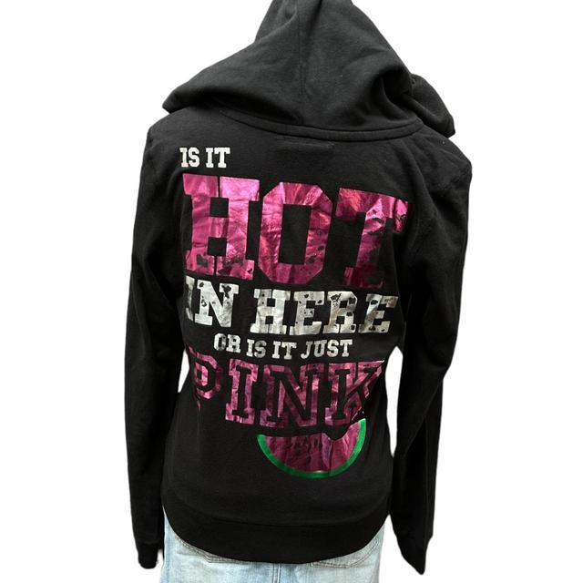 Victoria's Secret Women's Hoodie - Black/Multi - 10 on Productcaster.