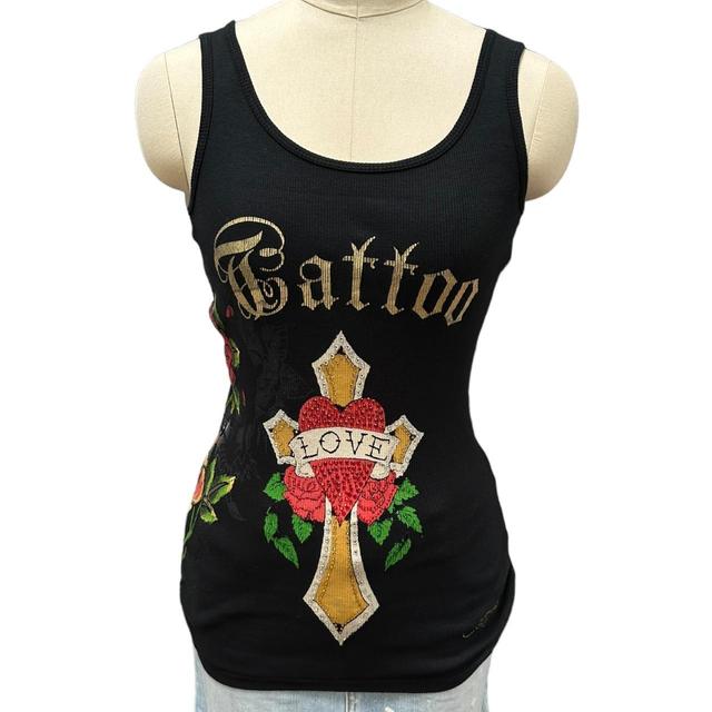 Ed Hardy Women's Vest - Black/Multi - 8 on Productcaster.