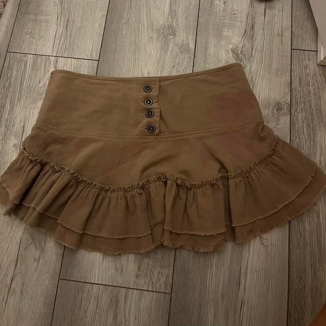 Women's Skirt - Cream/Brown - UK 8 on Productcaster.