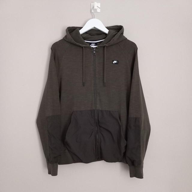 Nike Men's Hoodie - Khaki - M on Productcaster.