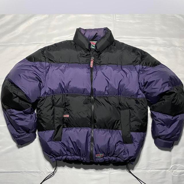 Men's Puffer Jacket - Purple/Multi - L on Productcaster.