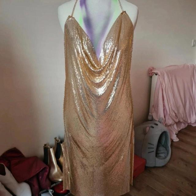 Nasty Gal Women's Midi Dress - Gold - 8 on Productcaster.