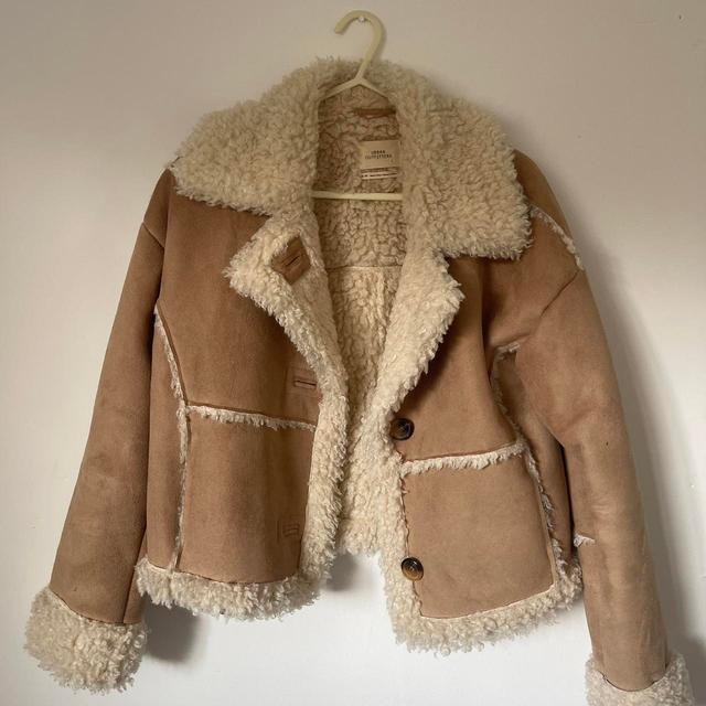 Urban Outfitters Women's Coat - Tan/Cream - XS on Productcaster.