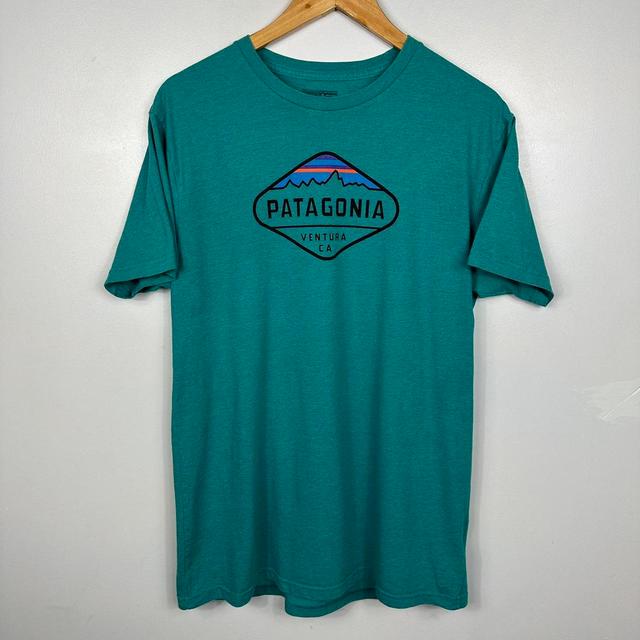 Patagonia Men's T-shirt - Green - L on Productcaster.