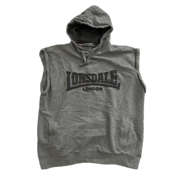 Lonsdale Men's Hoodie - Grey - XL on Productcaster.