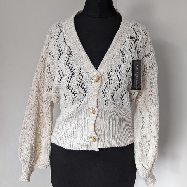 Women's Cardigan - Cream - M on Productcaster.