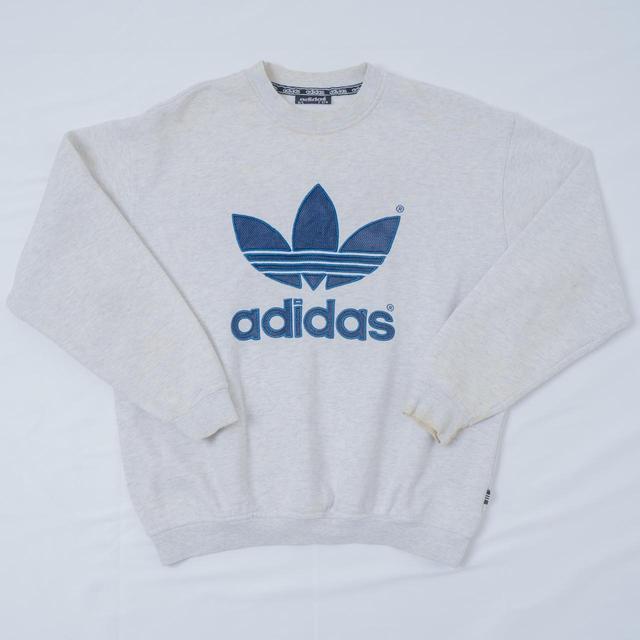 Adidas Men's Sweatshirt - Grey - L on Productcaster.