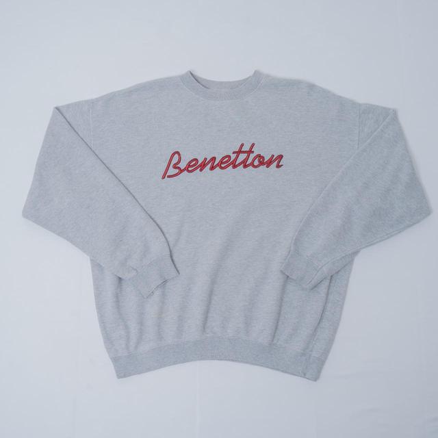 Benetton Men's Sweatshirt - Grey - XL on Productcaster.