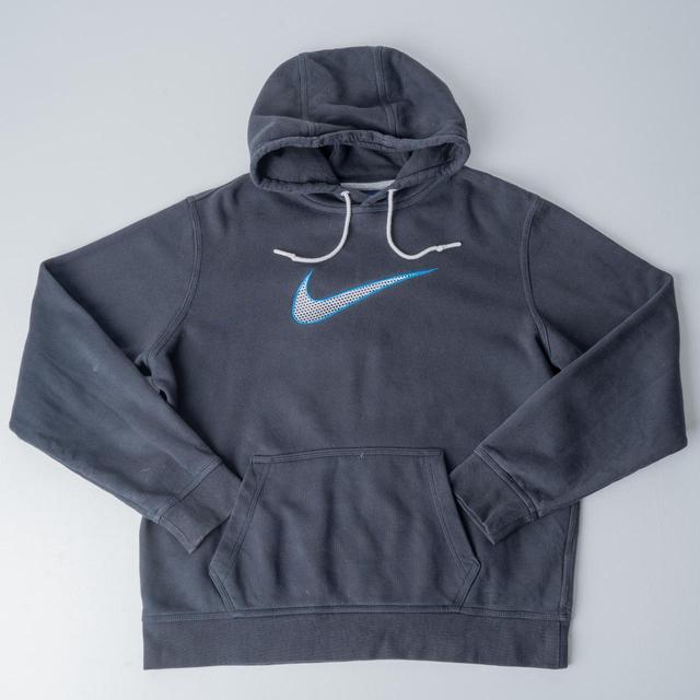 Nike Men's Hoodie - Black/Navy - S on Productcaster.