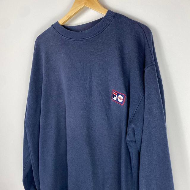 Fila Men's Sweatshirt - Blue - L on Productcaster.