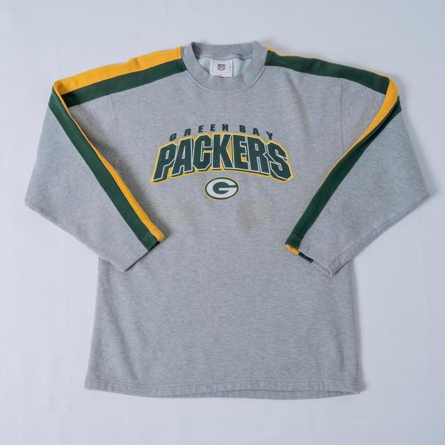 NFL Men's Sweatshirt - Grey/Green - L on Productcaster.