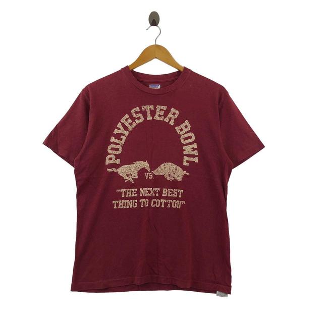 Warehouse Men's T-shirt - Burgundy - M on Productcaster.