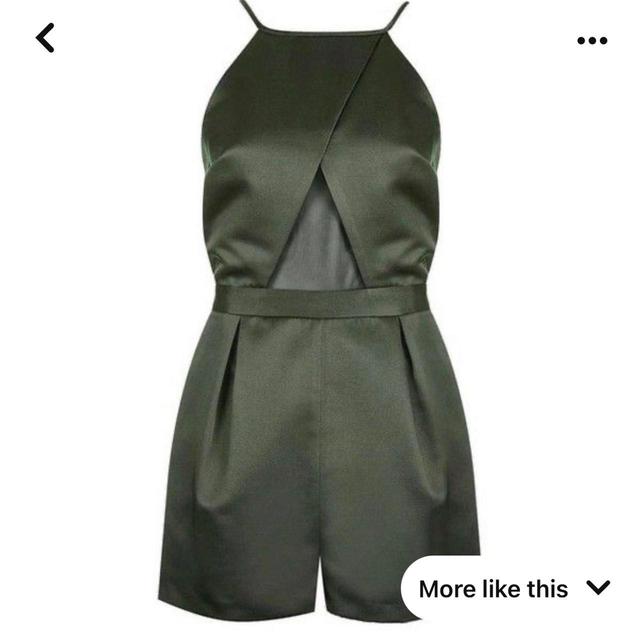 Topshop Women's Playsuit - Khaki - UK 10 on Productcaster.